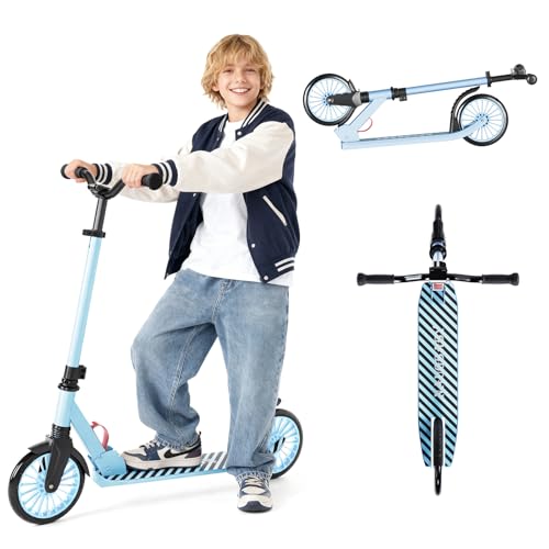 Adjustable Foldable Kick Scooter with Large Wheels