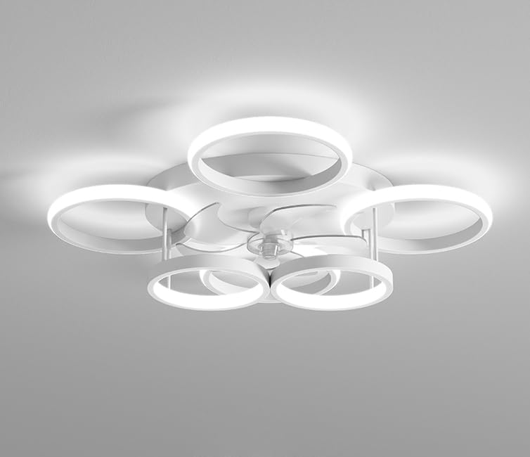 Anyeark Modern Low Profile Ceiling Fan with Light