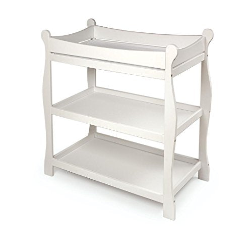 Badger Basket Sleigh Baby Changing Table with Storage