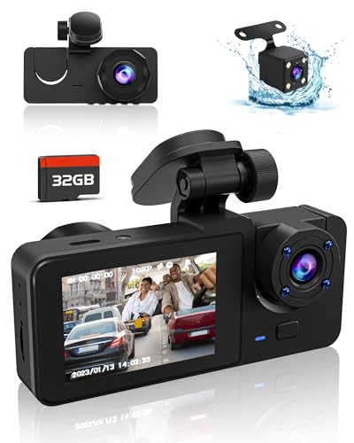 4K Front and Rear Dash Cam with 32GB Card