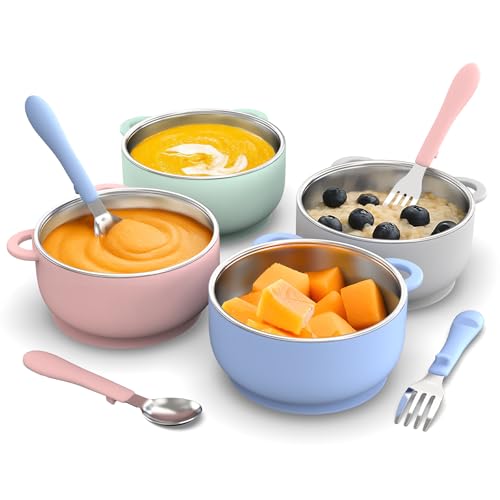 Toddler Suction Bowl and Utensils Self-Feeding Set