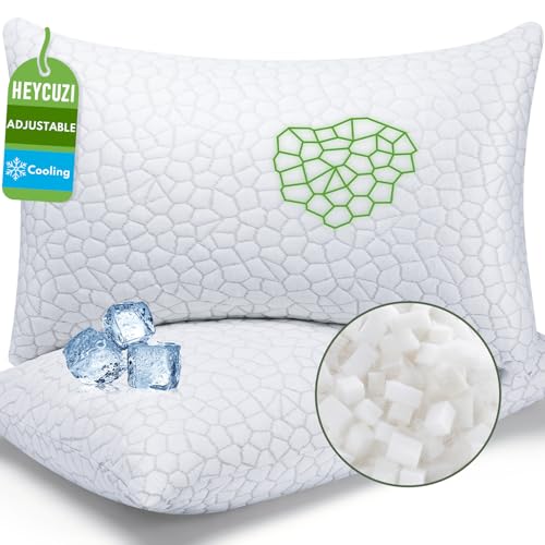 2 Pack Cooling Shredded Memory Foam Queen Pillows