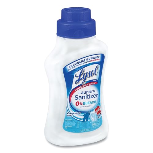 Lysol Laundry Sanitizer Additive, Sanitizing Liquid for Clothes and Linens, Eliminates Odor Causing Bacteria, Crisp Linen, 41oz