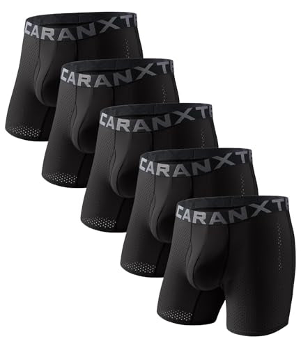4 Pack Mens Micro Modal Boxer Briefs Breathable Mesh