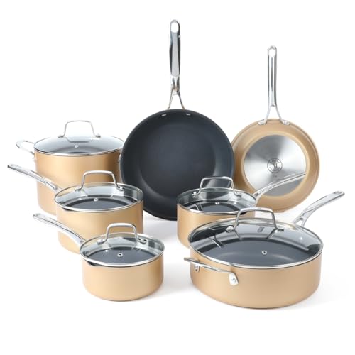 12 Piece Hard Anodized Nonstick Cookware Set