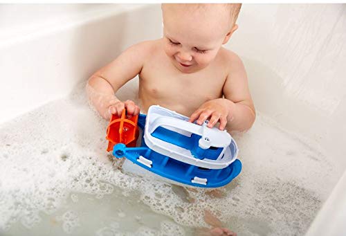 Green Toys Blue/Grey Paddle Boat Bath Toy