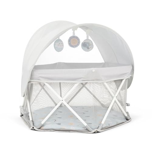 Regalo Portable Infant Bassinet with Canopy and Toys