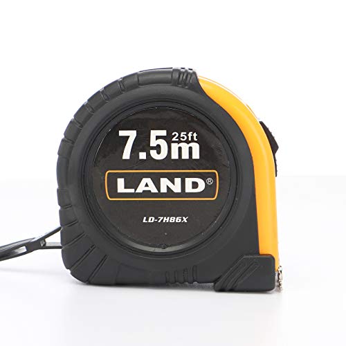 25FT Retractable Tape Measure, Magnetic Hook, Inch/Metric