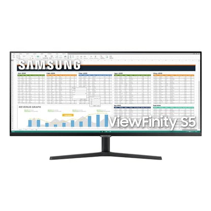 SAMSUNG 34" ViewFinity S50GC Series Ultrawide QHD Monitor, 100Hz, 5ms, HDR10, AMD FreeSync, Eye Care, Borderless Design, PIP, PBP, LS34C50DGANXZA, 2023, Black