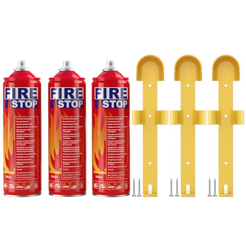 3 Pack Home Kitchen Car ABC Fire Extinguishers