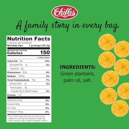 Chifles Original Salted Plantain Chips - 24 Individual Bags