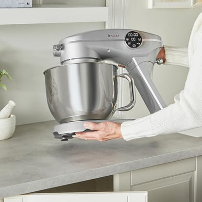 Instant Pot Stand Mixer Pro,600W 10-Speed Electric Mixer with Digital Interface,7.4-Qt Stainless Steel Bowl,From the Makers of Instant Pot,Dishwasher Safe Whisk,Dough Hook and Mixing Paddle,Silver