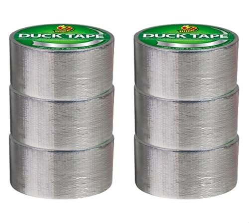 6 Pack Duck Duct Tape Metallic Chrome Rolls