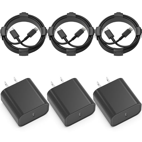 3 Pack USB C Fast Charger 20W with Cables