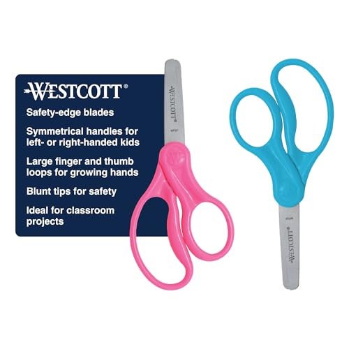 2 Pack Westcott 5" Kids Blunt Scissors