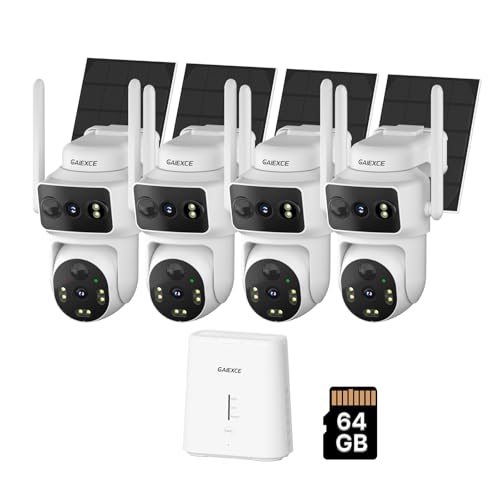 Solar Dual Lens Wireless Outdoor Security Camera System