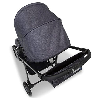 GAP babyGap 2-in-1 Carriage Stroller - Car Seat Compatible - Easy One-Handed Fold - Lightweight Stoller with Oversized Canopy & Reclining Seat - Made with Sustainable Materials, Black Camo