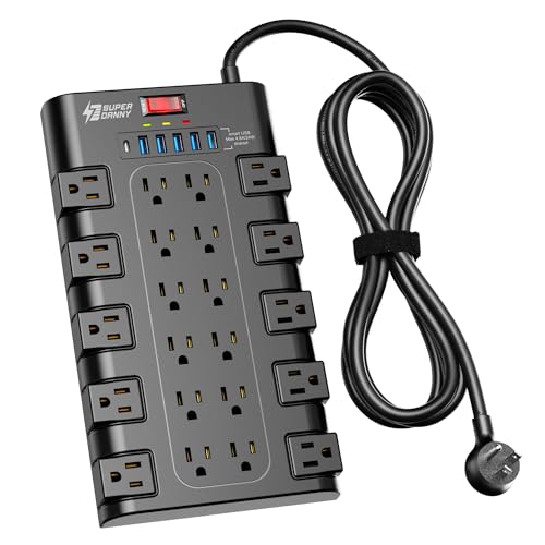 22 Outlet Surge Protector Power Strip with USB