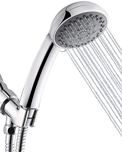 Shower Head, Axioblis 5 Function High Pressure Handheld ShowerHead with Shower Hose and Adjustable Bracket, Velynda