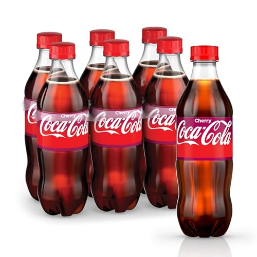 6 Pack Coca-Cola Cherry Soda, 16.9 fl oz Bottles