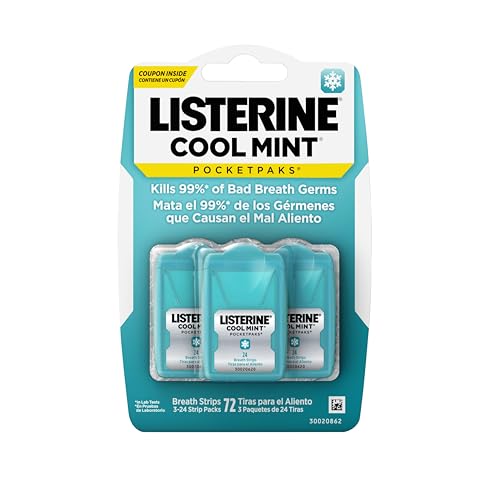 3 Pack Listerine PocketPaks Breath Strips 24 Count