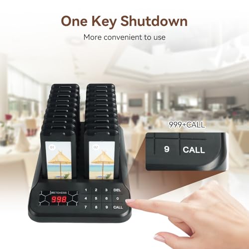 Retekess Restaurant Pager System with 20 Buzzers