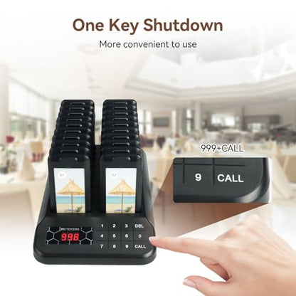 Retekess Restaurant Pager System with 20 Buzzers
