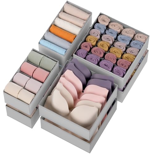 8 Pack Drawer Clothes Organizer Dividers