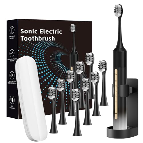 10 Pack Sonic Electric Toothbrush with Timer, Rechargeable