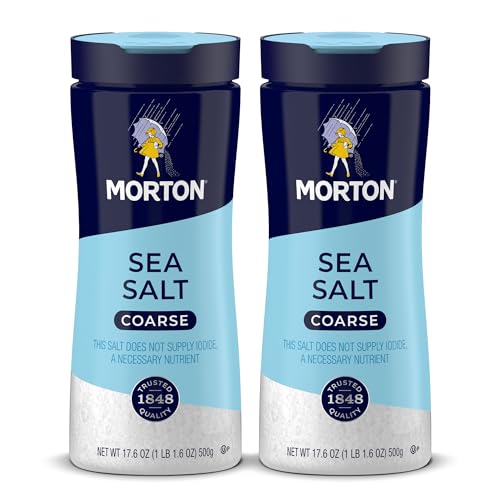 2 Pack Morton Coarse Sea Salt 17.6 oz