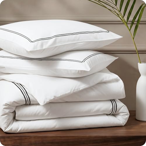 Bedsure King Cotton Percale Duvet Cover Set