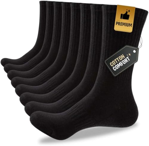 Cushioned Cotton Athletic Crew Socks