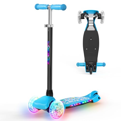 Kids 3-Wheel Scooter with LED Light-Up Wheels