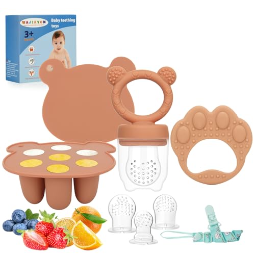 3 Pack Baby Breastmilk Popsicle and Fruit Feeder Molds
