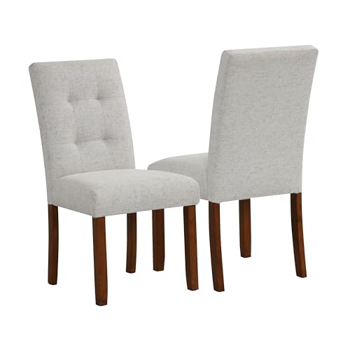 2 Pack Button Tufted Fabric Dining Chairs