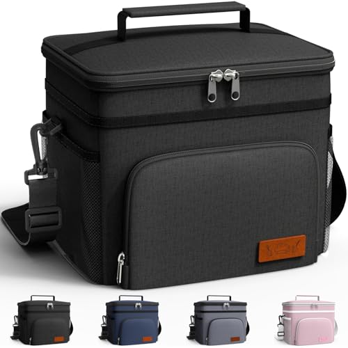 Insulated Lunch Box Leak-Proof Cooler Bag with Pockets