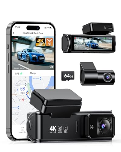 4K Dual Dash Cam with GPS and WiFi