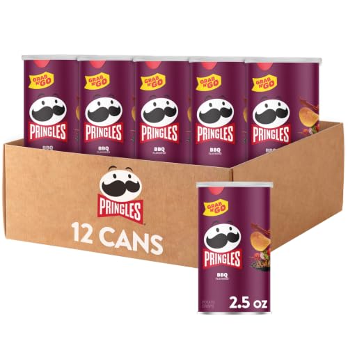 12 Pack Pringles BBQ Potato Crisps Cans (OU-D)