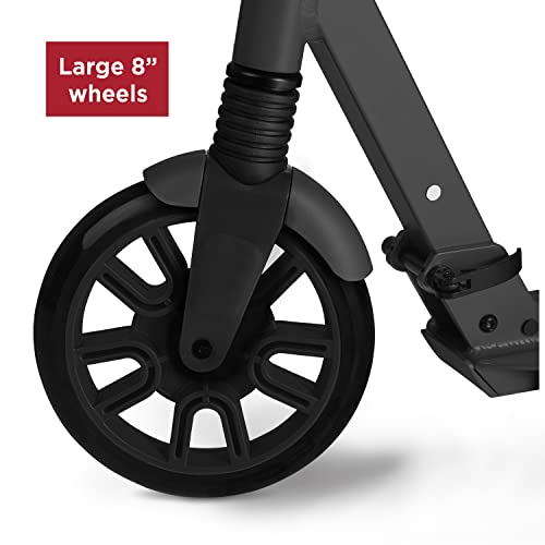 Flyer Kickstart Max, Kick Scooter, Adjustable Handlebars & Foldable, Black Scooter 8+ Years, and up to 220 lbs