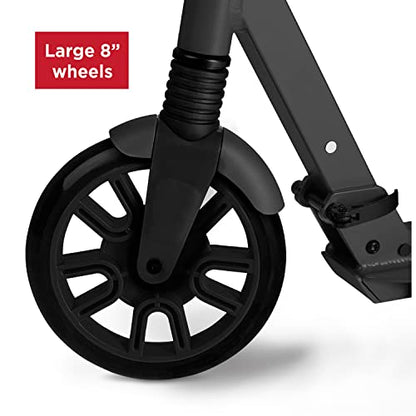 Flyer Kickstart Max, Kick Scooter, Adjustable Handlebars & Foldable, Black Scooter 8+ Years, and up to 220 lbs