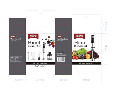 YASHE 5-in-1 Handheld Immersion Blender Set