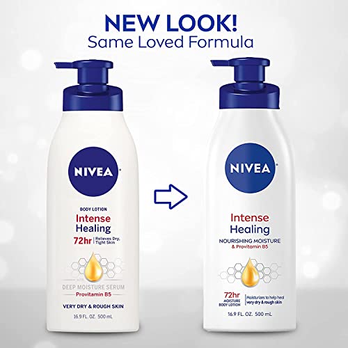 NIVEA Intense Healing Body Lotion, 72 Hour Moisture