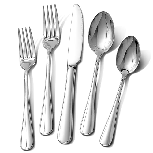 30 Piece Stainless Steel Silverware Flatware Set