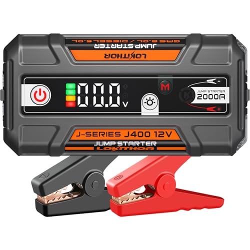 2000A Portable Car Jump Starter Powerbank for 12V Engines