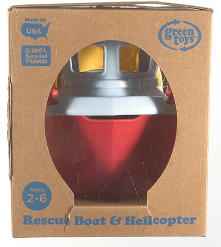 Green Toys Rescue Boat and Helicopter Set