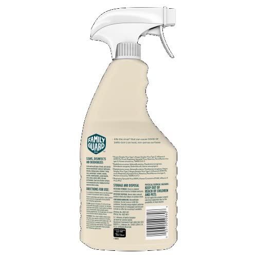 Family Guard Brand Disinfectant Spray Trigger & Multi Surface Cleaner, Antibacterial Spray, Expertly Formulated for Use In Homes with Children & Pets, Citrus Scent, 32 oz (Pack of 1)