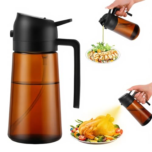 16oz Glass Oil Dispenser and Sprayer for Kitchen