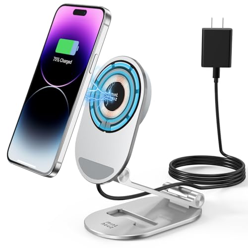 Magnetic Foldable Wireless Charging Stand with 20W Adapter