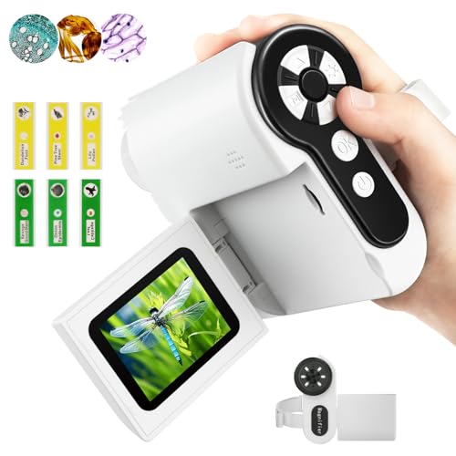 3-in-1 Kids Microscope with LCD Screen, 1000X, 32GB