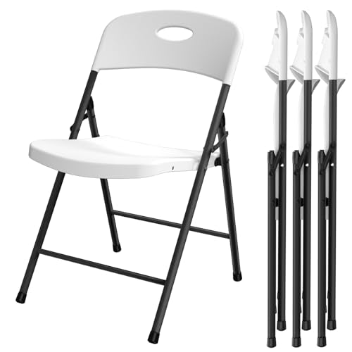 4 Pack Folding Chairs Heavy Duty Portable Seating